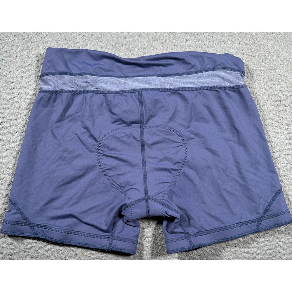 Lululemon Wet Dry Warm Shorts Womens 28x3" Blue‎ Drawstring Padded Cycling? - Picture 2 of 9